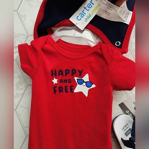 Nwt 4th of July Patriotic Americana Newborn bundle. Carter's - Picture 3 of 6